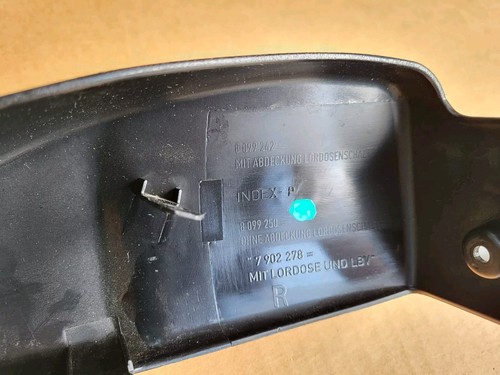 BMW Z4 Sitz Blende Schiene Verkleidung für elektrische Schalter RECHTS 8099250