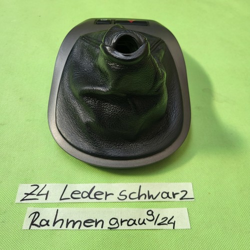 BMW Z4 E85 Schaltsack Leder Manschette Black Blende Schaltkulisse Grau 7026221  – Bild 3