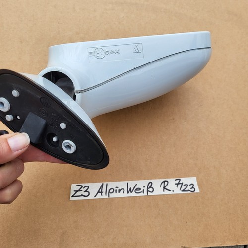 BMW Z3 Roadster Coupe Seiten Außen Spiegel RECHTS weiss RHD – Bild 5