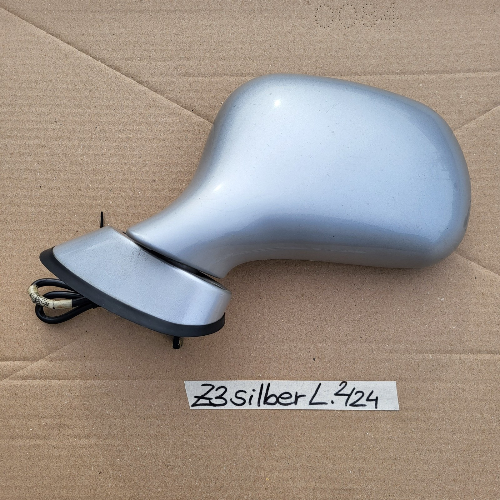 BMW Z3 Roadster Seiten Außen Spiegel Glas + Motor LINKS Titan Silber Metallic  – Bild 1