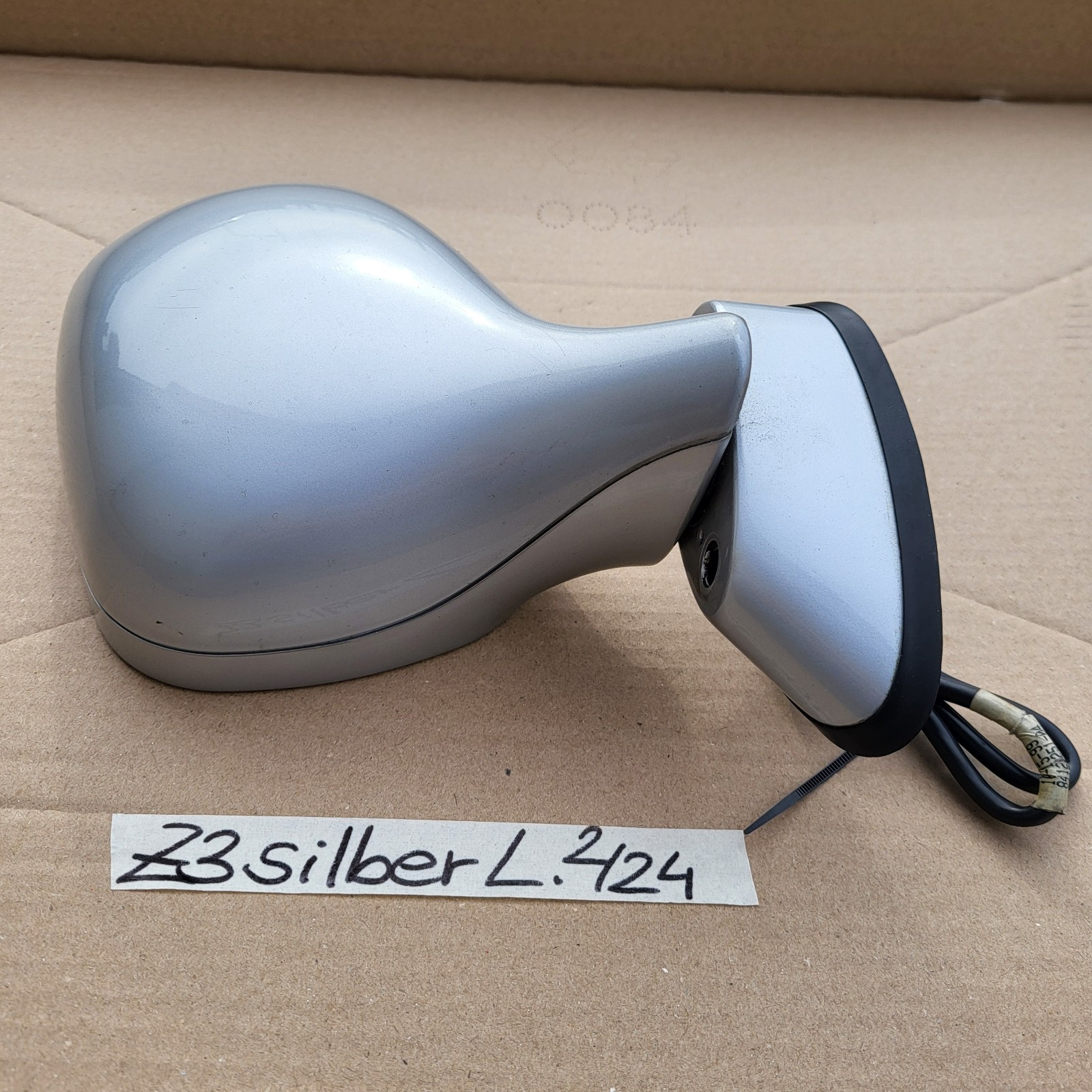 BMW Z3 Roadster Seiten Außen Spiegel Glas + Motor LINKS Titan Silber Metallic  – Bild 5