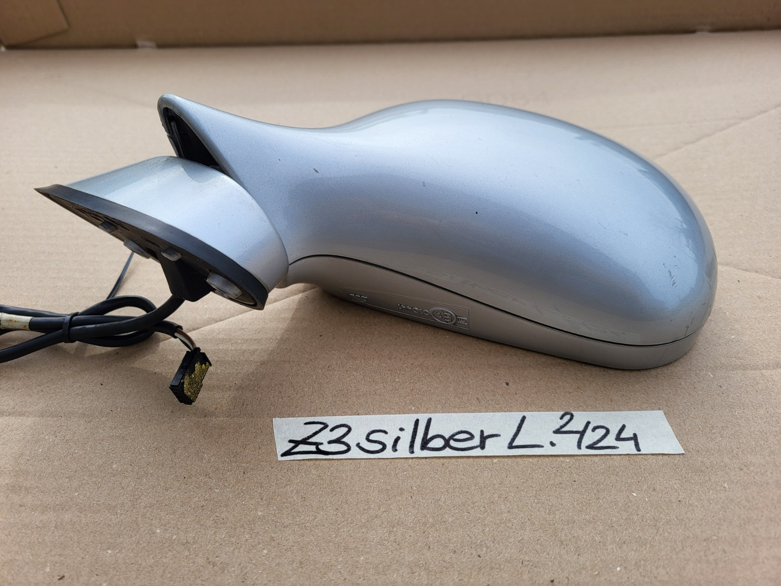 BMW Z3 Roadster Seiten Außen Spiegel Glas + Motor LINKS Titan Silber Metallic  – Bild 6