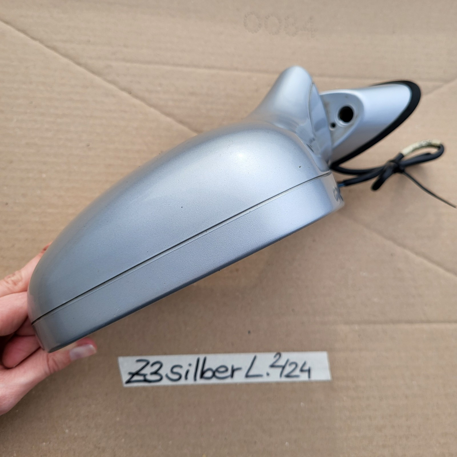 BMW Z3 Roadster Seiten Außen Spiegel Glas + Motor LINKS Titan Silber Metallic  – Bild 8