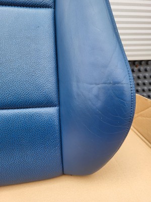 BMW Z3 Roadster Fahrer Sitz Oberteil Leder blau Rückenlehne Bezug  Polster LINKS – Bild 5