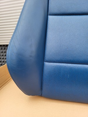 BMW Z3 Roadster Fahrer Sitz Oberteil Leder blau Rückenlehne Bezug  Polster LINKS – Bild 6