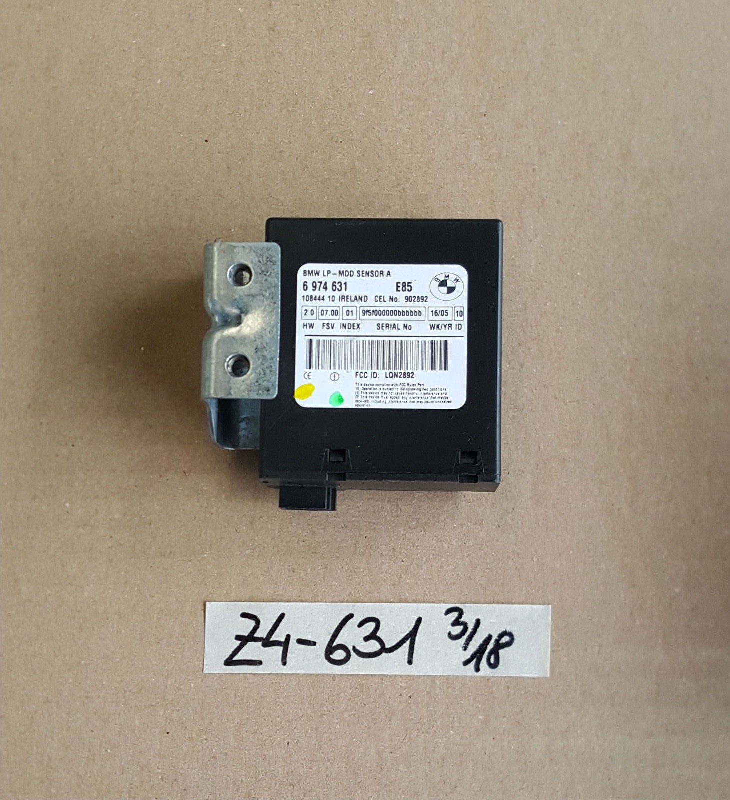 BMW Z4 E85 / Z8 E52 Z3  Alarm Modul Steuergerät Radarinnenraumschutz 6974631 – Bild 1