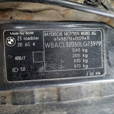 BMW Z3 Roadster Fahrer Tür LINKS Grau Beule + Kratzer  ABHOLUNG – Bild 14