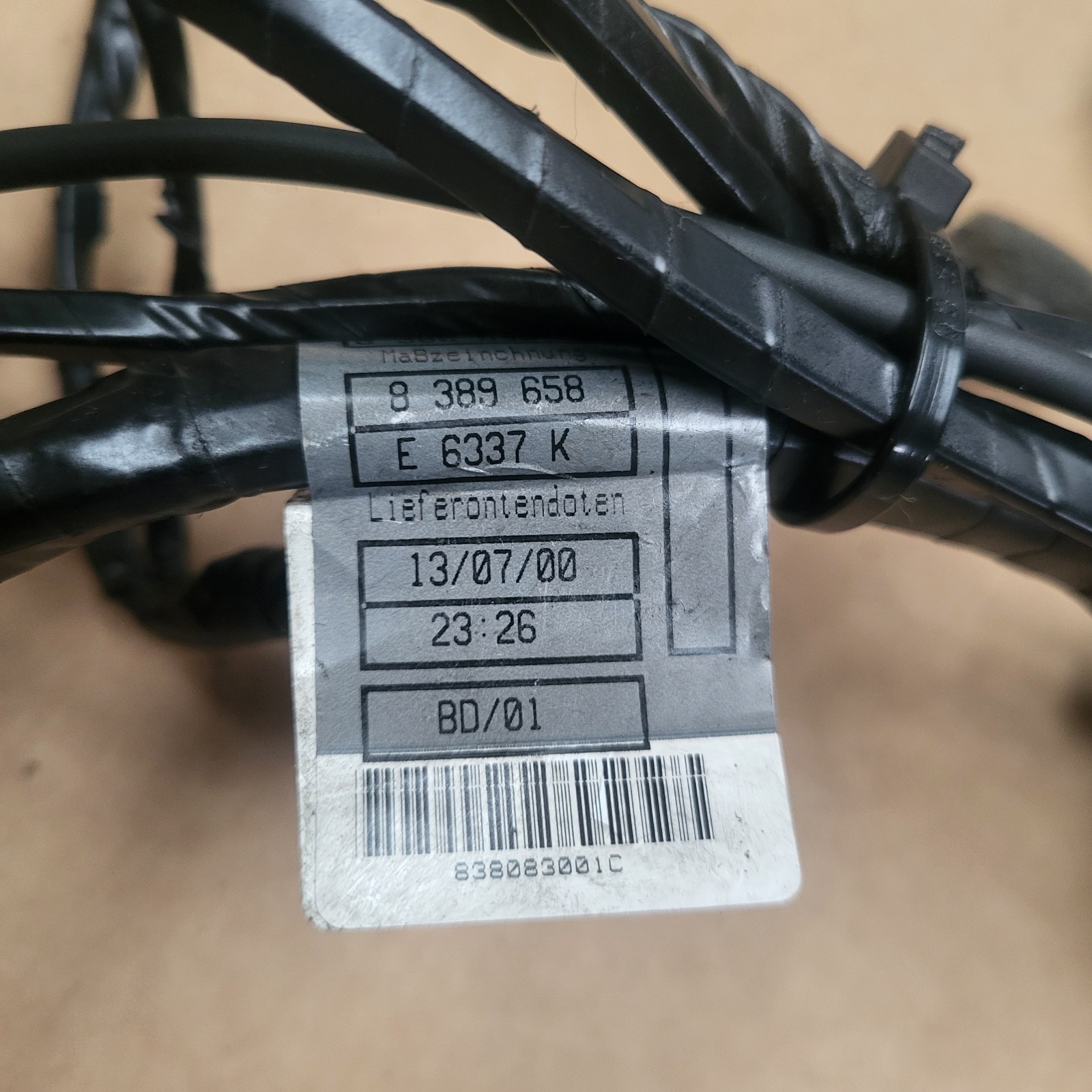 BMW Z3 Roadster Beifahrer Tür Kabelbaum  Kabel Seiten Airbag Stecker LINKS – Bild 5