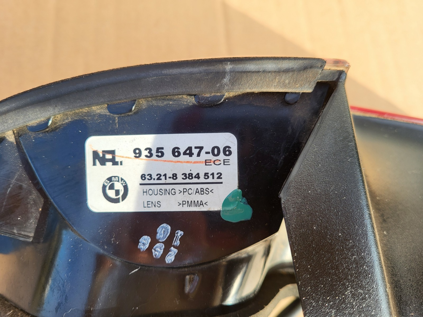 BMW Z3 Roadster Rückleuchte Rücklicht Bremslicht 8384512 RECHTS rot weiss – Bild 3