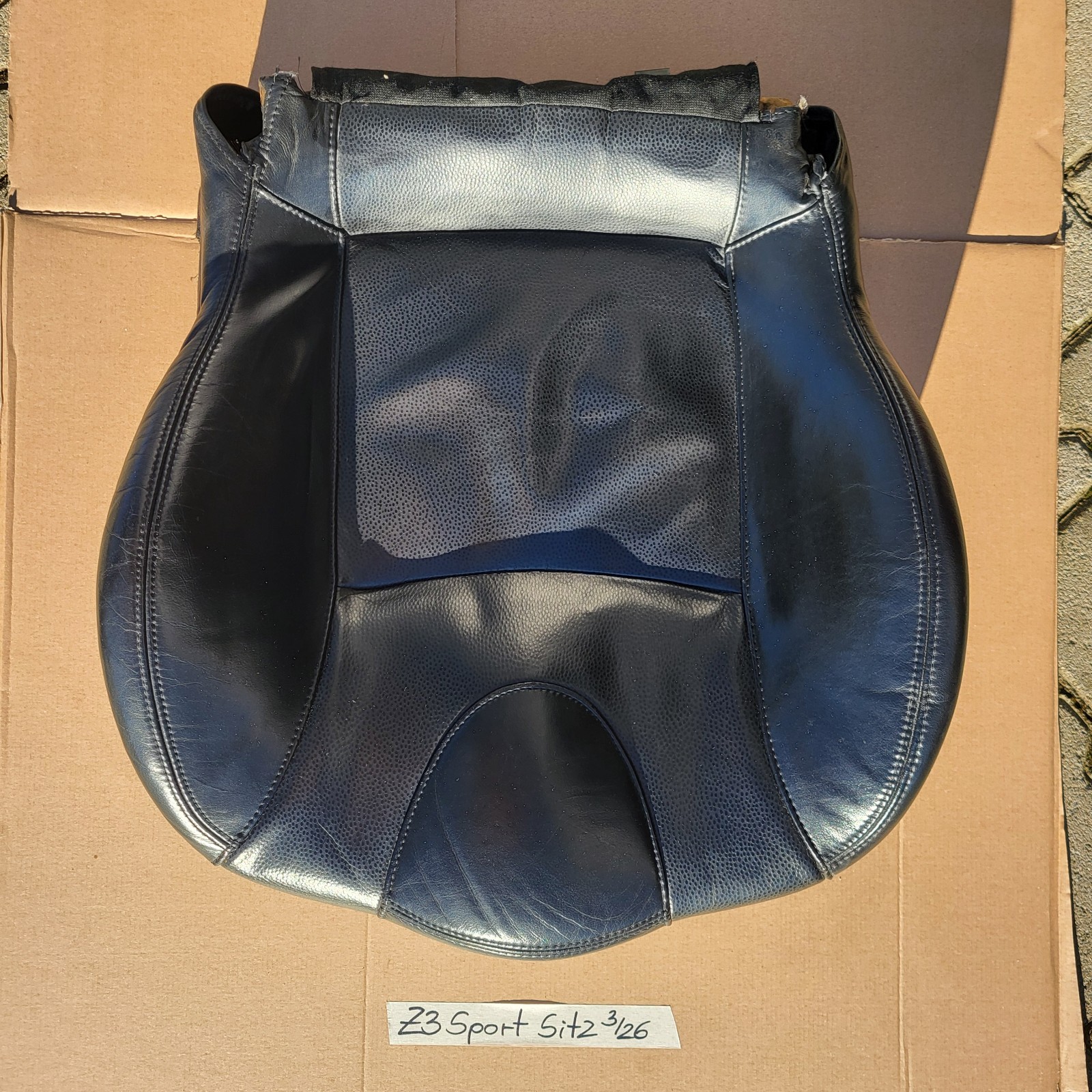 BMW Z3 Roadster Fahrer Sport Sitz Unterteil Leder Oregon schwarz Sitzheizung – Bild 1