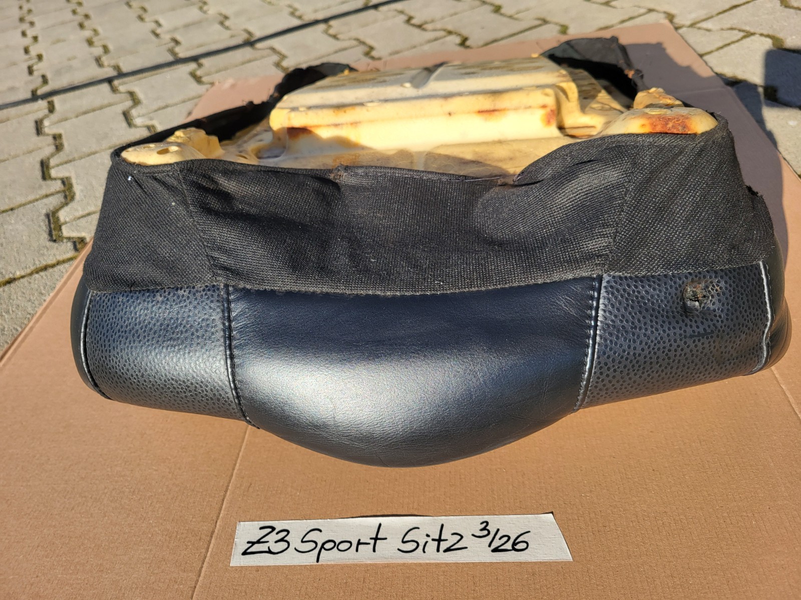 BMW Z3 Roadster Fahrer Sport Sitz Unterteil Leder Oregon schwarz Sitzheizung – Bild 9