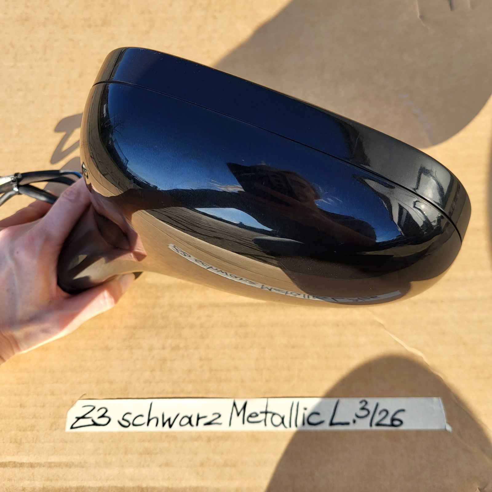 BMW Z3 Roadster + Coupe Seiten Außen Spiegel Glas Motor LINKS Schwarz Metallic – Bild 6