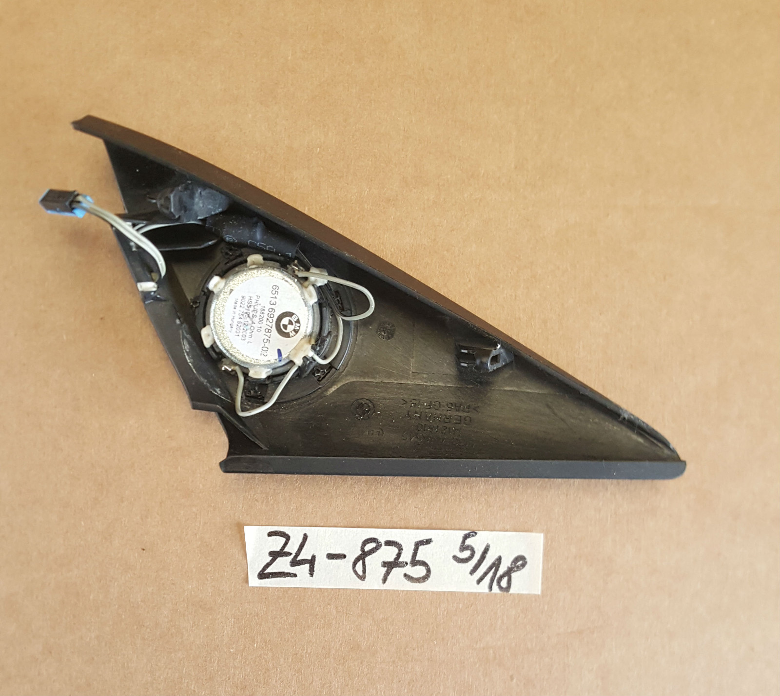 BMW Z4 E85 Hochton Lautsprecher links 6927875 + Verkleidung Eckblende 