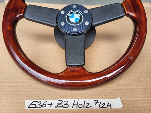 BMW E30 + Z1  + Z3 Holz Lenkrad mit Leder / Classic Lenker