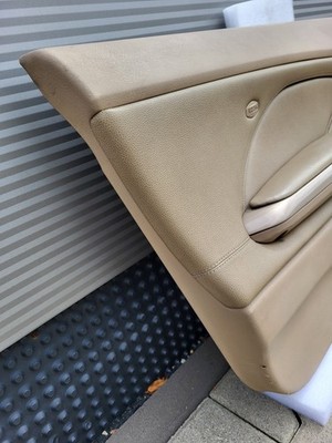 BMW E46 Cabrio Coupe Türverkleidung Leder Beige LINKS Harman Kardon Griff Blende