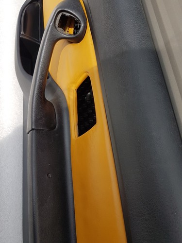 BMW Z3 Roadster Tür Verkleidung Türtafel Leder schwarz gelb nappa sun mit Griff