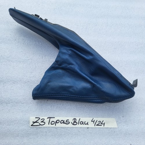 BMW Z3 Roadster Abdeckung für Handbremshebel Leder Sack Handbremse Blau RHD