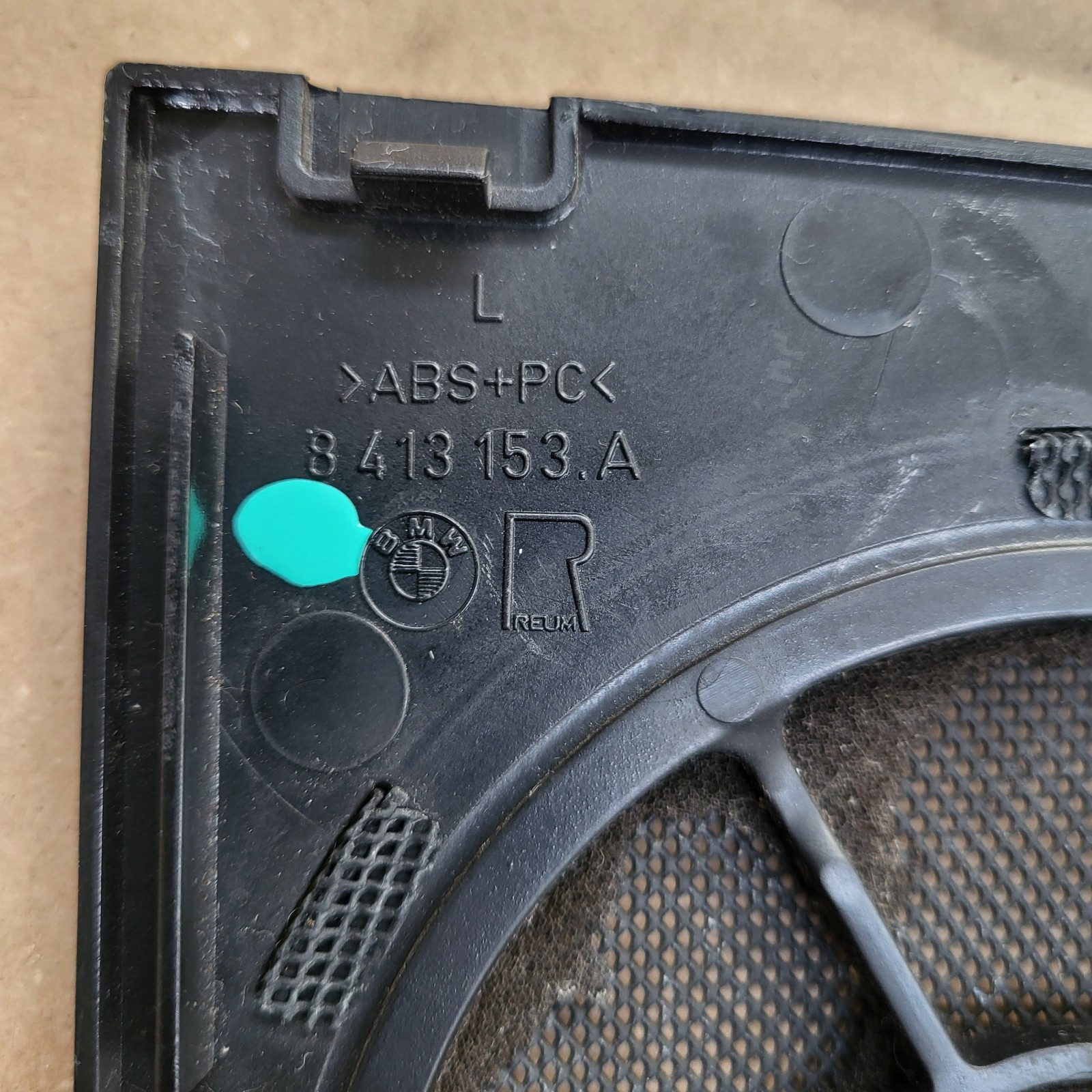 BMW Z3  Lautsprecher Gitter Verkleidung Abdeckung Blende 8413153 LINKS Schwarz 