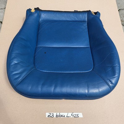 BMW Z3 Roadster Fahrer Sitz Kissen Unterteil Leder blau Bezug + Polster LINKS 