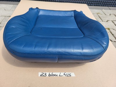 BMW Z3 Roadster Fahrer Sitz Kissen Unterteil Leder blau Bezug + Polster LINKS 