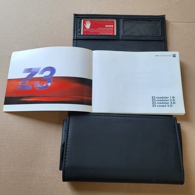 BMW Z3 Roadster Bordmappe Kunst-Leder  Handbuch Betriebsanleitung Englisch