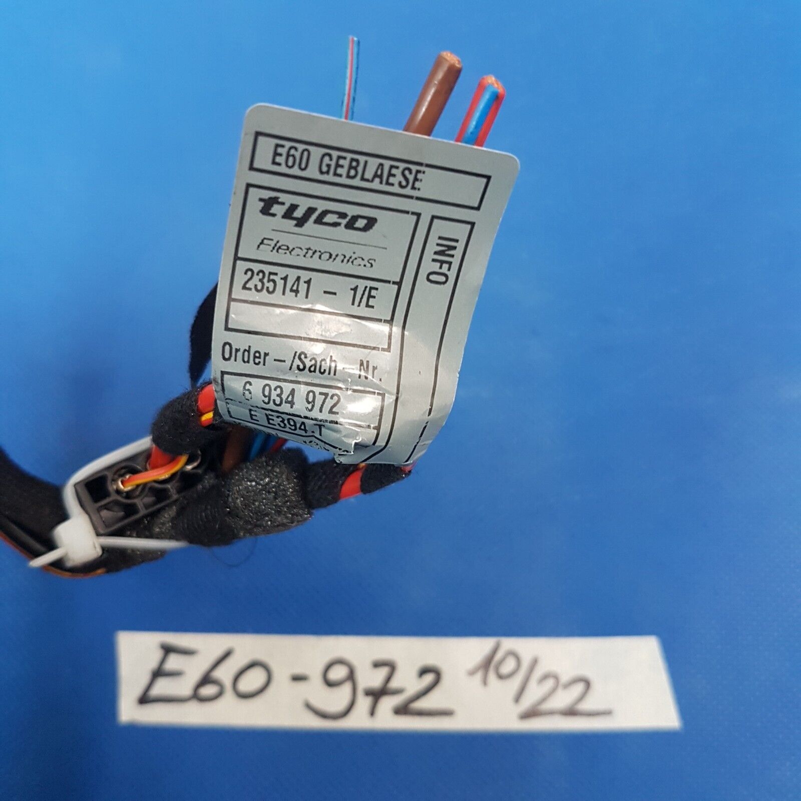 BMW E60 E61 E63 Kabel für Gebläse Widerstand Lüfter Motor Heizung 6934972